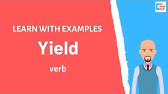 Yield Meaning Youtube Yield Meaning Youtube
