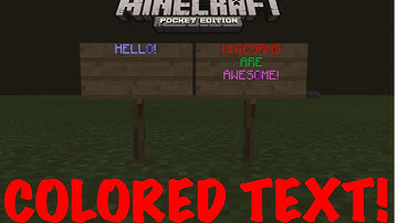 Minecraft PE | How To Make Colored Text