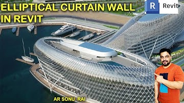 Elliptical curtain wall in Revit #bim #revitarchitecture #revittutorials #revit