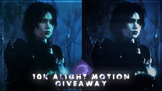 10K Alight Motion Giveaway「Text effect, Shake, CC, Panning, Overlays」