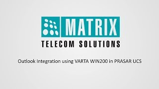 Outlook Integration with VARTA WIN200 in PRASAR UCS screenshot 2