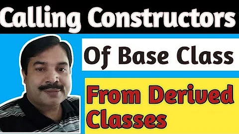 Calling and Passing parameters to Constructors of Base class From Derived Class