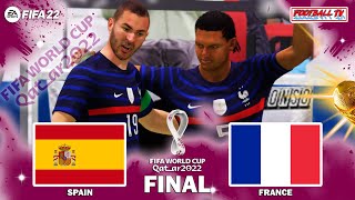 SPAIN vs FRANCE Final FIFA World Cup Qatar 2022 FIFA 22 Gameplay PC