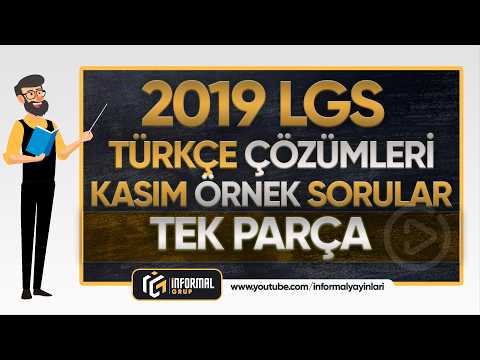 2019 LGS KASIM ÖRNEK SORULAR TÜRKÇE Soruları ve Çözümleri | TEK PARÇA