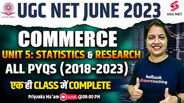 UGC NET June 2023 | Unit 5: Statistics & Research - Complete in One Class All PYQs | Priyanka Ma