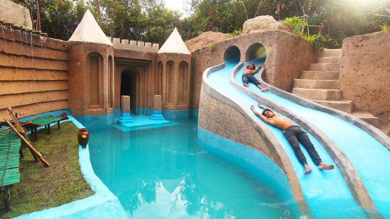  Update New  My Summer Holiday 155 Days Building 1M Dollars Water Slide Park into Underground Swimming Pool House