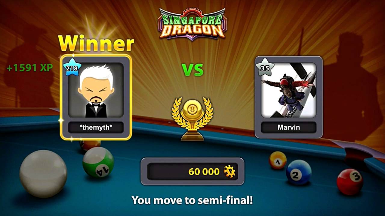 8 Ball Pool - Singapore tourney w/ Solar System Cue