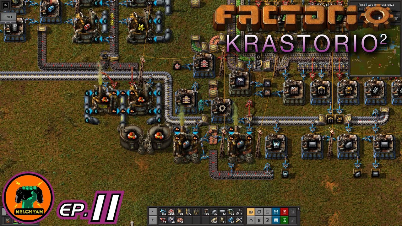 FACTORIO 1.1 KRASTORIO 2 // EP. 11 - PRODUCCIÓN DE COQUE Y ACUMULADORES ...