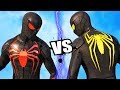 Red spiderman vs yellow spiderman anti ock suits  epic battle