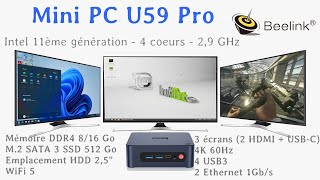 Beelink U59 PRO 8/500GB SSD Mini PC Beelink Intel N5105 HDMI 4K Windows 11 Pro