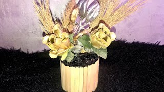 طريقة عمل فازة جميلة / how to make vase