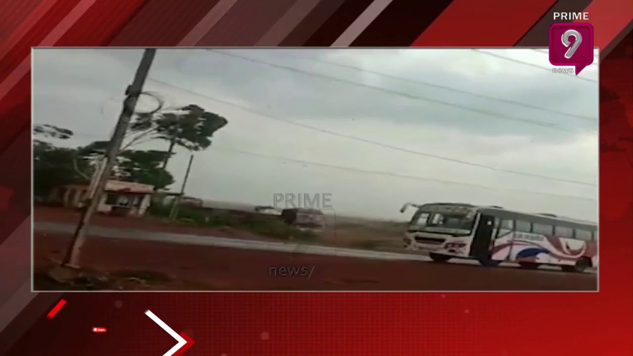 Bus Moves 200 Meters Backward due to Gusty Wind in Khammam | Prime9 ...