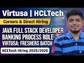 🔥HCLTech Urgent Hiring | Virtusa Hiring | Java Full Stack | Off-Campus Drive 2026, 2025, 2024-2021
