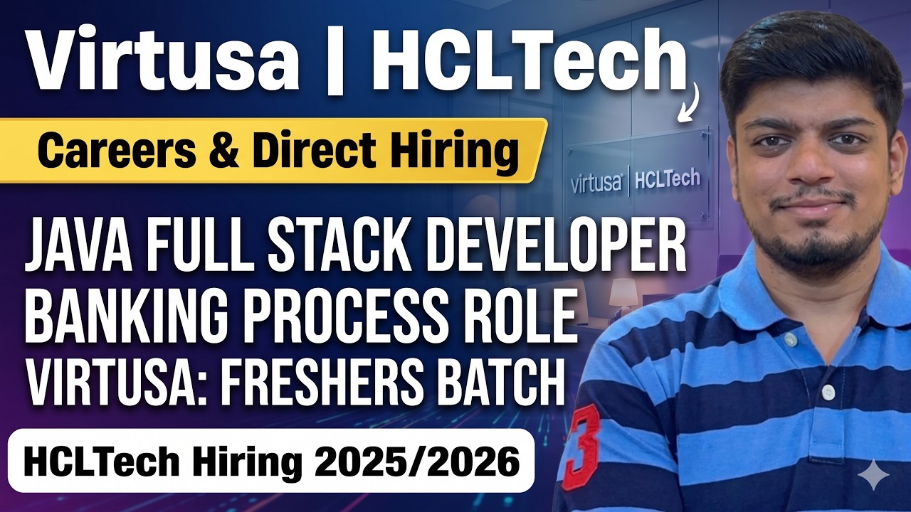 🔥HCLTech Urgent Hiring | Virtusa Hiring | Java Full Stack | Off-Campus ...