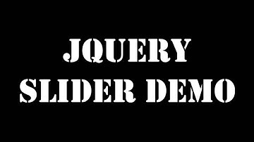 JQuery Simple Slider Demo