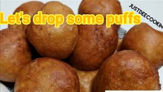 How to Drop Puff Puffs Into Oil / Nigerian Puff Puff