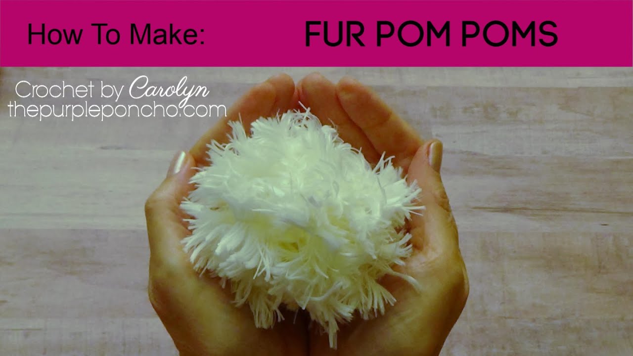 How to Make Faux Fur Poms with Strings or Snaps - Pom School Part