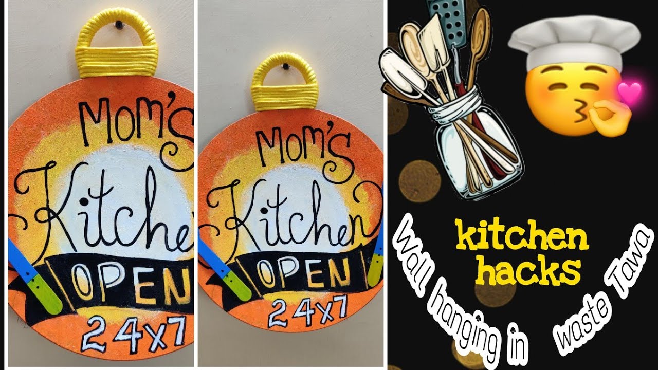 Amazing Kitchen DIY using Waste Dosa Tawa Best out of waste Wall