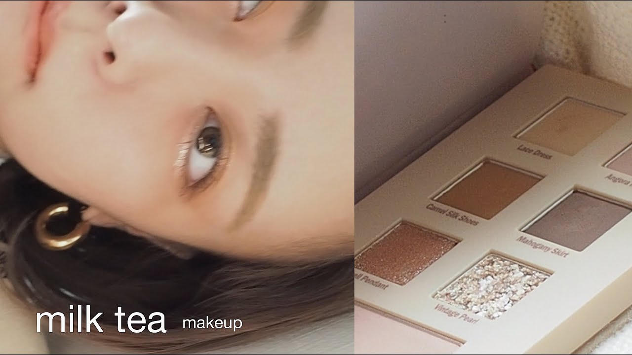 【韓国コスメ縛り】新作アイテムでミルクティーメイク☕️くすみベージュカラー！