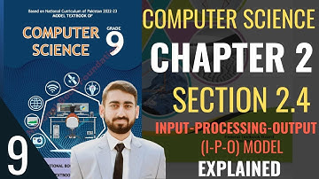Class 9 Computer Science | Chapter 2 Section 2.4 | Input-processing-output (I-P-O) Model