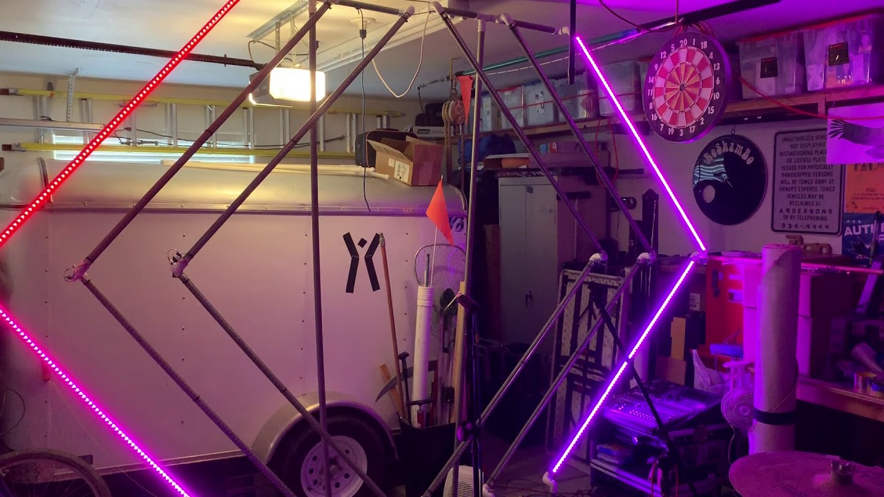 Demo of band stage lighting project (in progress)