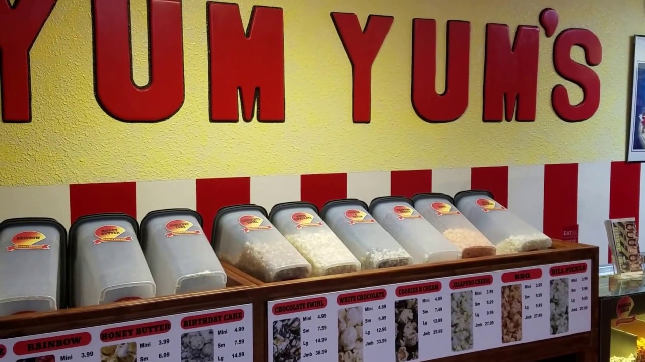 Yum Yum's Gourmet Popcorn Exterior tour YouTube