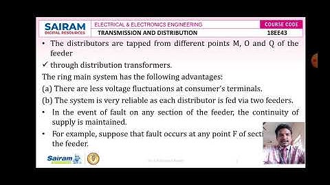 Lecture Video 4 18EE43 Module 5  Loop feeders and Interconnected network system Dr  K V Ramanareddy