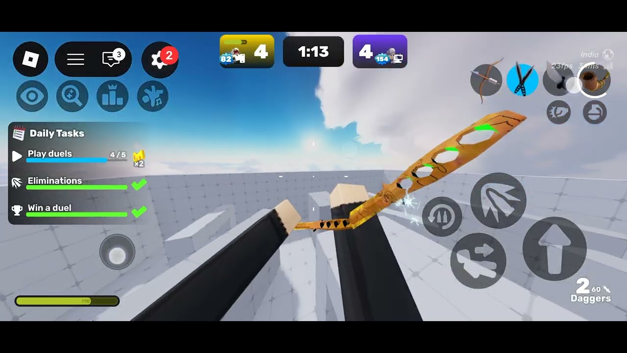 Knife only GAMEPLAY IN RIVALS - YouTube
