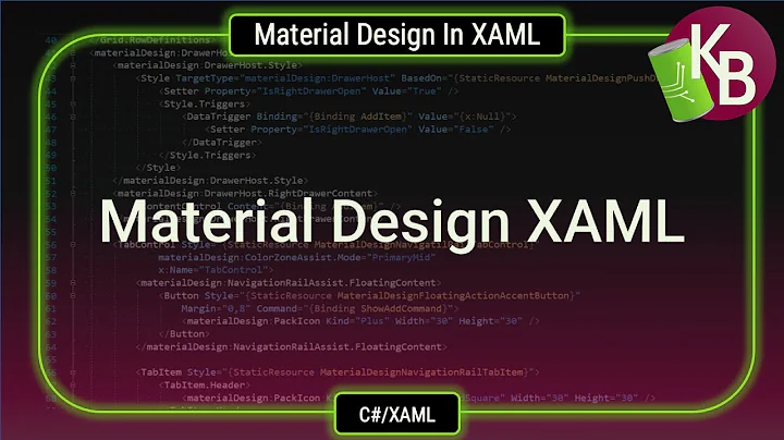 C#/WPF - Material Design in XAML work