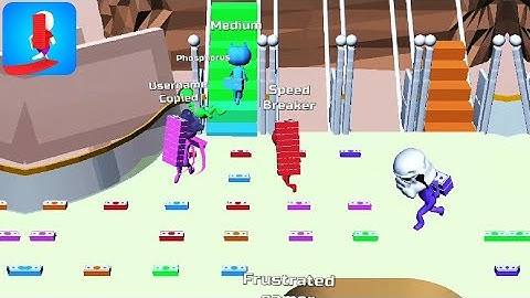 BRIDGE RACE ALL SKINS UNLOCKED GAMEPLAY WALKTHROUGH PART 5 LEVEL #18