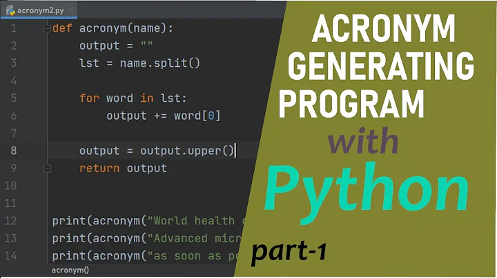 Master the Art of Acronym Generation in Python