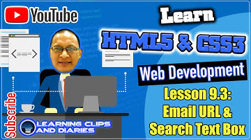 Learn HTML5 Lesson 9.3 Email URL and Search Text Box | Web Design