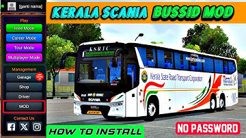 How to Add Kerala KSRTC Bus Mod in BUSSID | Bus Simulator Indonesia Scania Bus Mod
