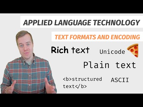 Text formats and encoding
