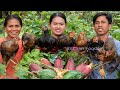 Roast Honey Chicken With Banana Flower and Papaya - Cooking 7 Chickens for Eating & Sharing Foods