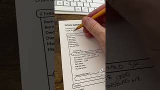 Large print pedigree chart: genealogy worksheet basics