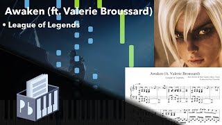 Video thumbnail of "Awaken (ft. Valerie Broussard) - League of Legends OST (Piano Tutorial)"