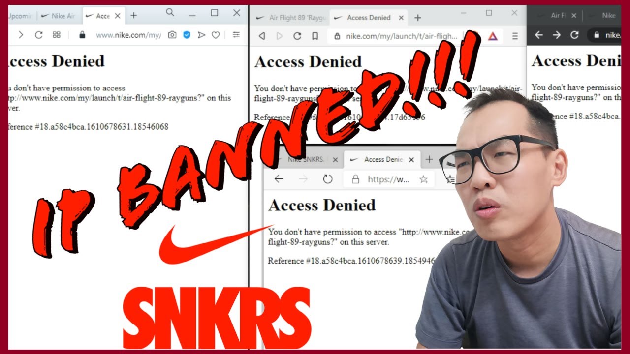 TRY TO GET THAN 1 WIN WITH MULTIPLE NIKE SNKRS ACCOUNTS BUT NIKE BANNED MY IP ADDRESS - YouTube