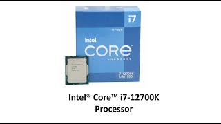 Intel i7 12700k CPU Unboxing