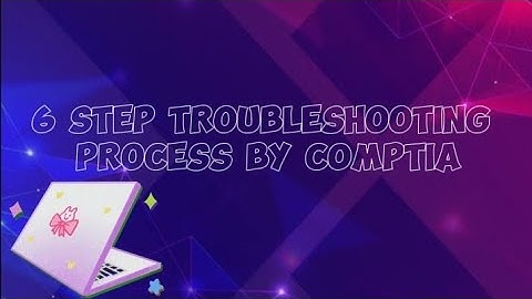 6 STEP OF TROUBLESHOOTING PROCESS BY CompTIA ( CSS 10 ICT TLE )