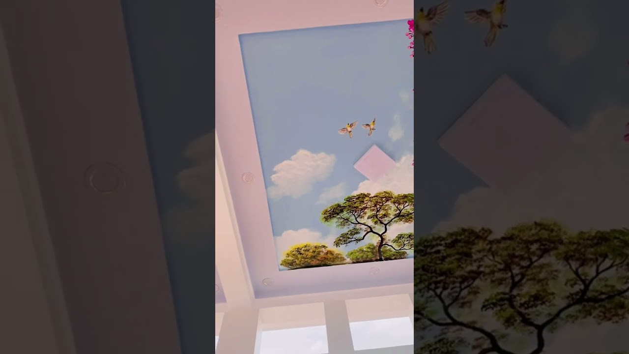 Beautiful cloud ceiling mural painting. thank you for watching..