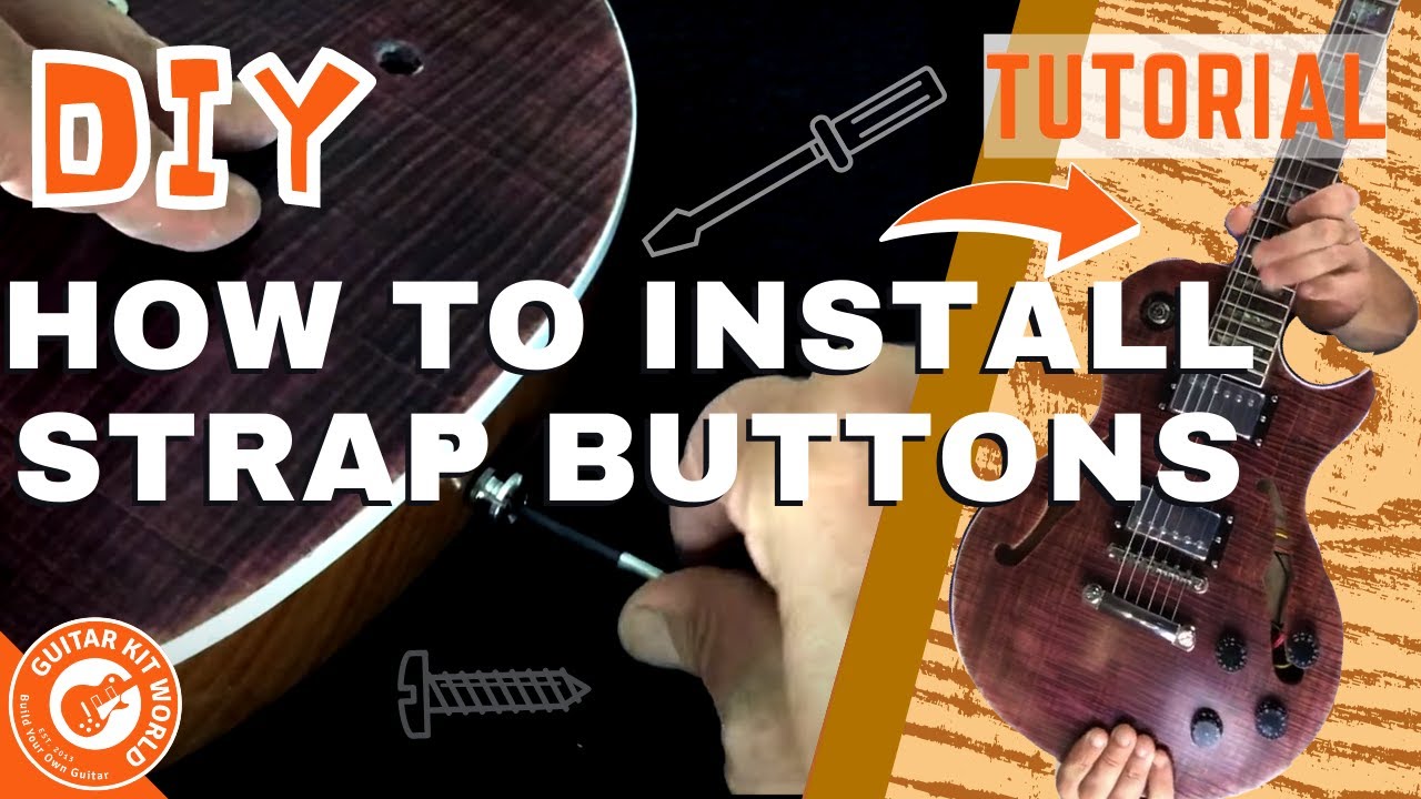 Installing strap buttons Semihollow Body Guitar YouTube