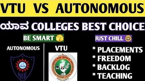 VTU vs Autonomous Colleges 🎓 | Which is Better in 2025? Fees, Placements, Exams & Freedom #kcet #kea