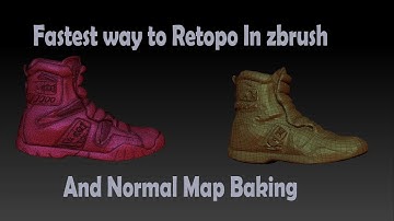 Fastest way to retopology and bake normal map in zbrush