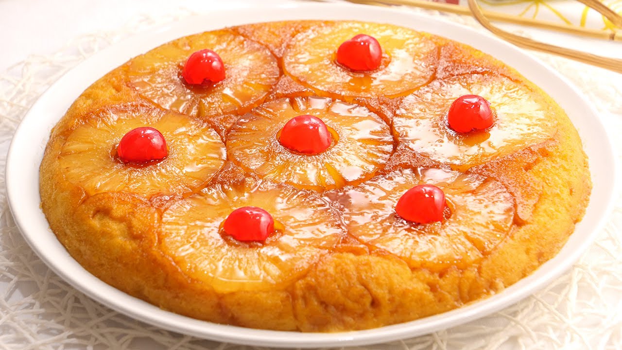 Volteado de Piña | Postre (sin horno) muy Fácil y Delicioso hecho en Sartén