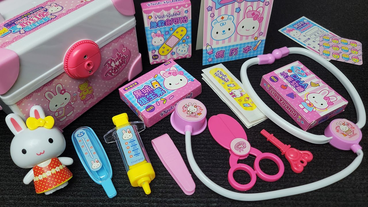 6 Minutes Satisfying with Unboxing Pink Rabbit Mini Doctor Set (Toys ...
