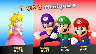 Mario Party 10 - Mario vs Luigi vs Peach vs Waluigi - Haunted Trail