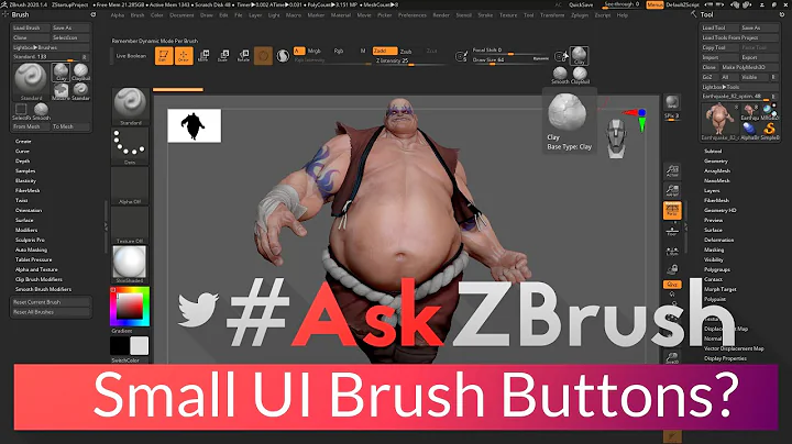 #AskZBrush - "How can I add small brush buttons to my custom UI?"