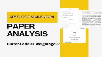 APSC CCE mains 2024 Paper Analysis ll Review #apsc #mains