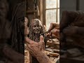 Carving Kaptan Jack Sparrow from Black Walnut Wood ⚓🪵 #asmr #art